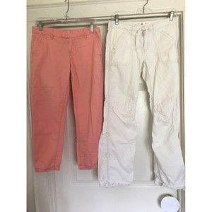 Lot of 2 Small 100% Cotton Calvin Klein & 4 Way Style Gap Summer Ready Pants